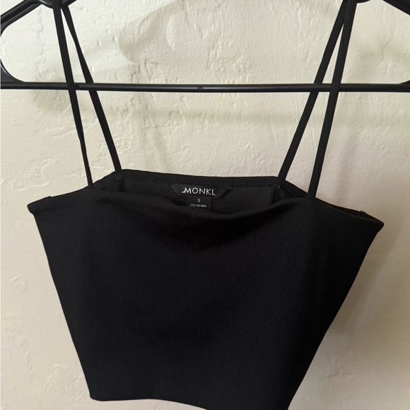 Monkl White Ribbed Crop Tank - Picture 4 of 6